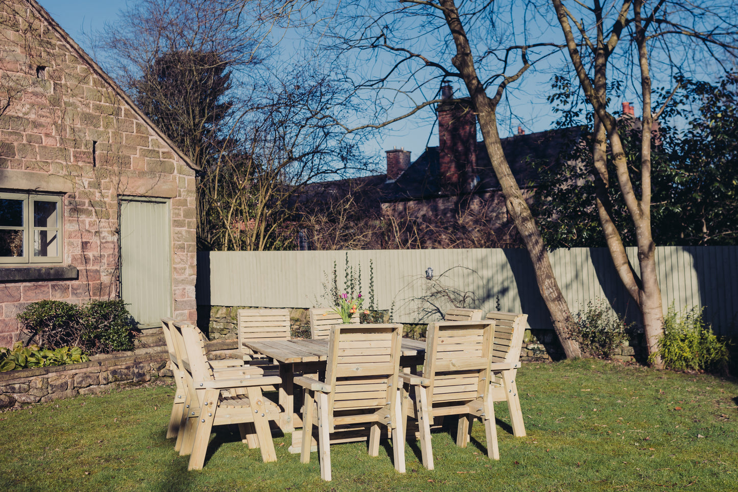 Heritage Tanalised 8 Seater Square Set - Chairs