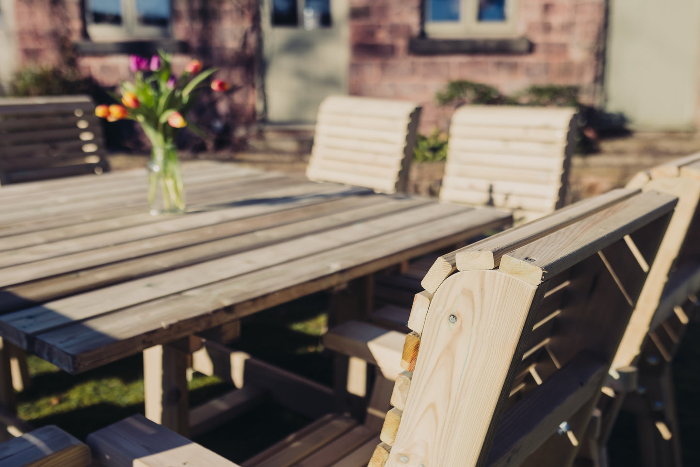 Heritage Tanalised 8 Seater Square Set - Chairs
