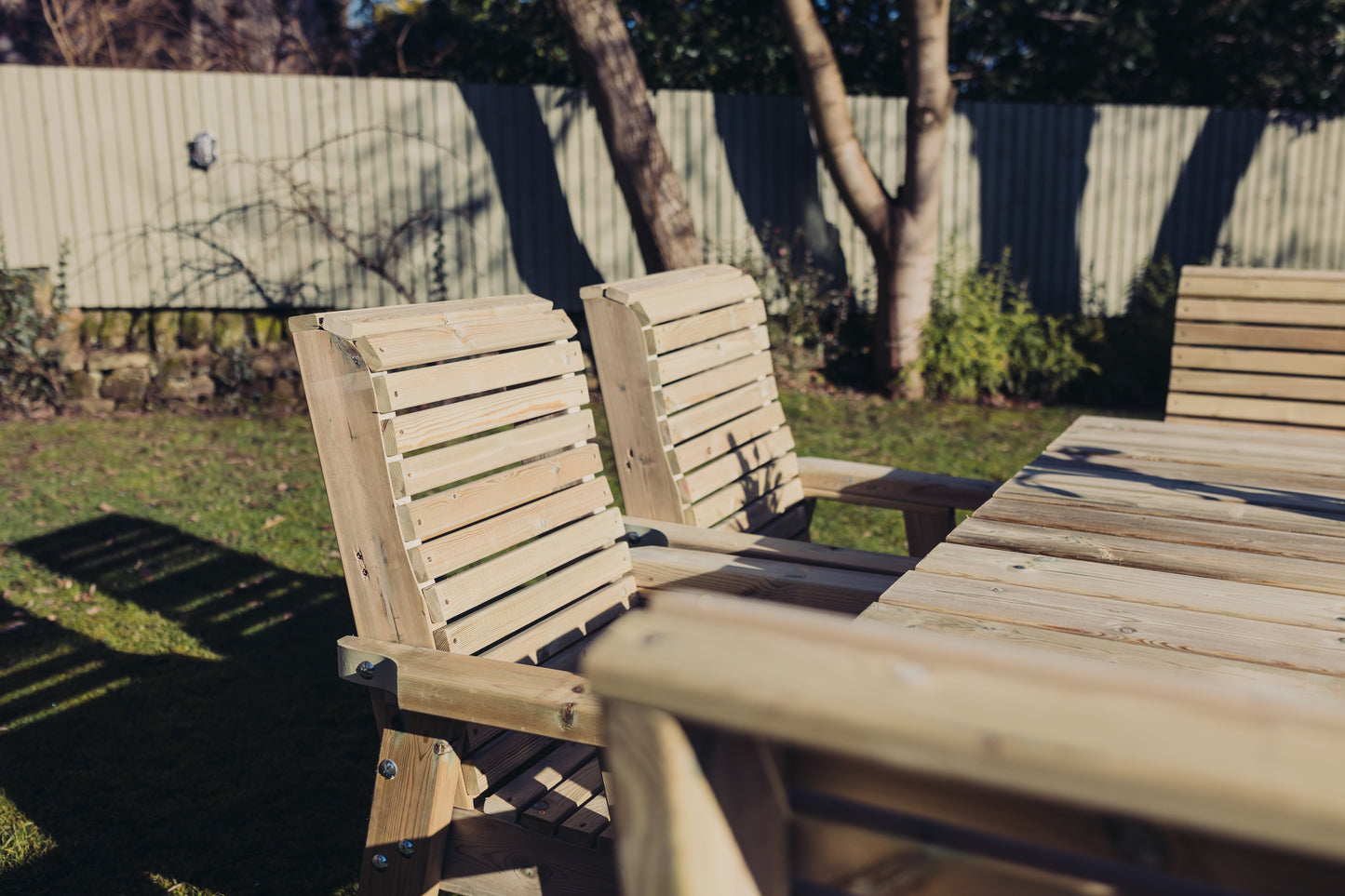 Heritage Tanalised 8 Seater Square Set - Chairs
