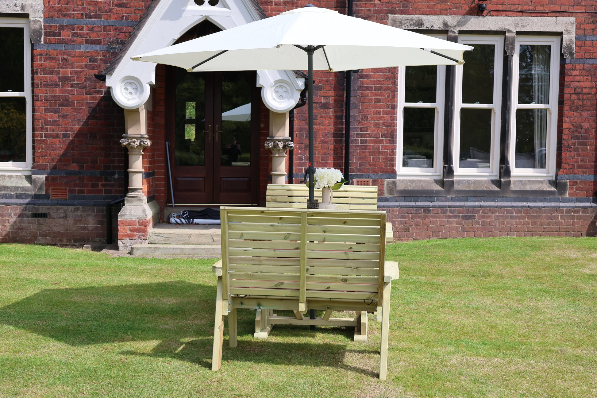 Heritage Tanalised Compact Dining Set – 4 Seat with 2 Benches and 120cm x 90cm Table