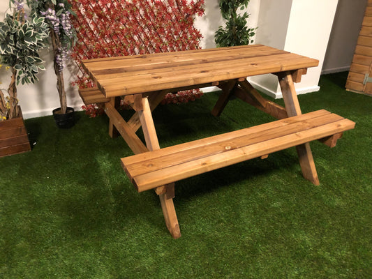 Classic Redwood Deluxe Picnic Table 180Cm Length