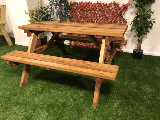 Classic Redwood Deluxe Picnic Table 180Cm Length