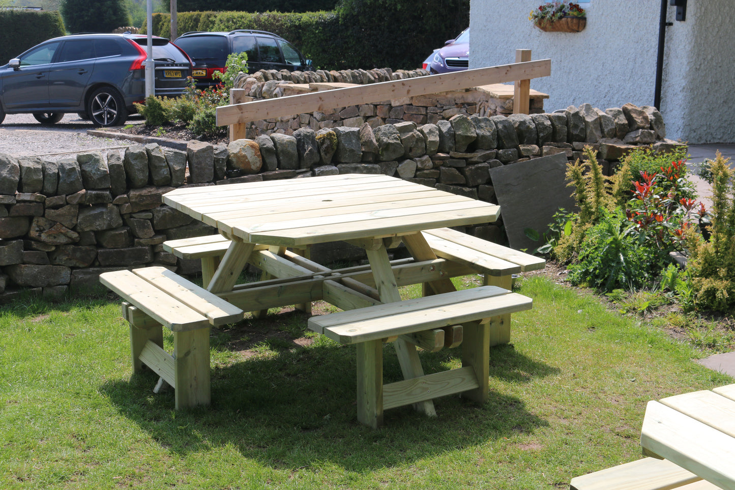 Tanalised Square 8 Seat Picnic Table