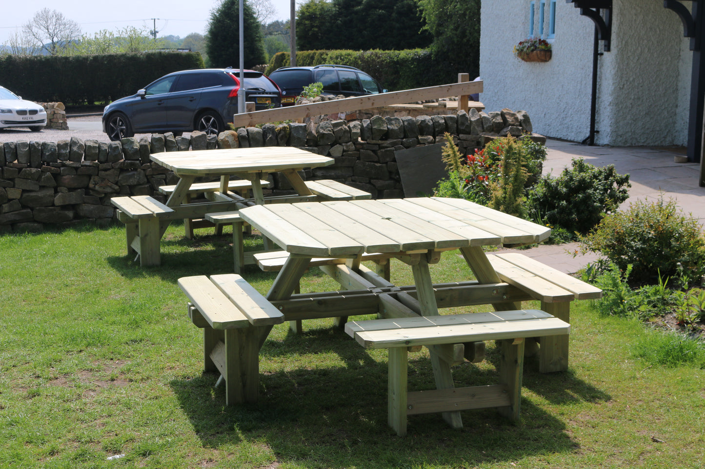 Tanalised Square 8 Seat Picnic Table