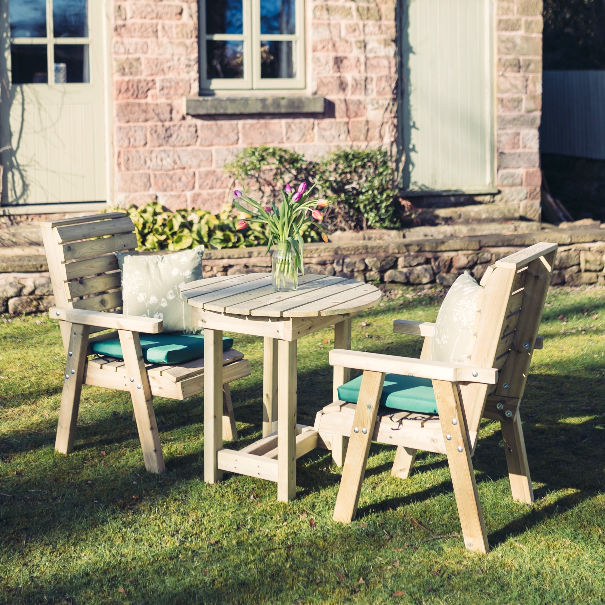 Jasmine Bistro Set – 2 Chairs & 80cm Table