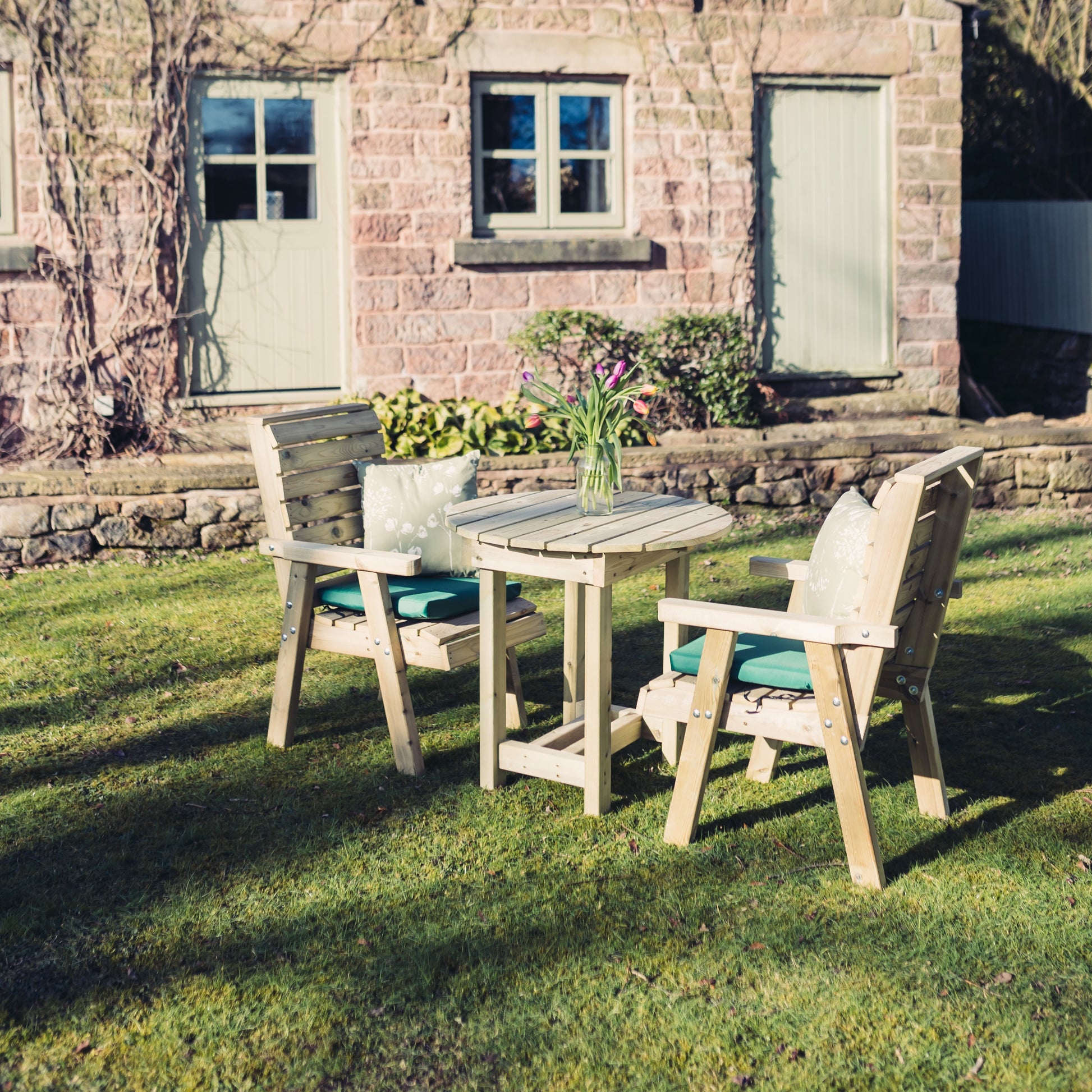 Jasmine Bistro Set – 2 Chairs & 80cm Table