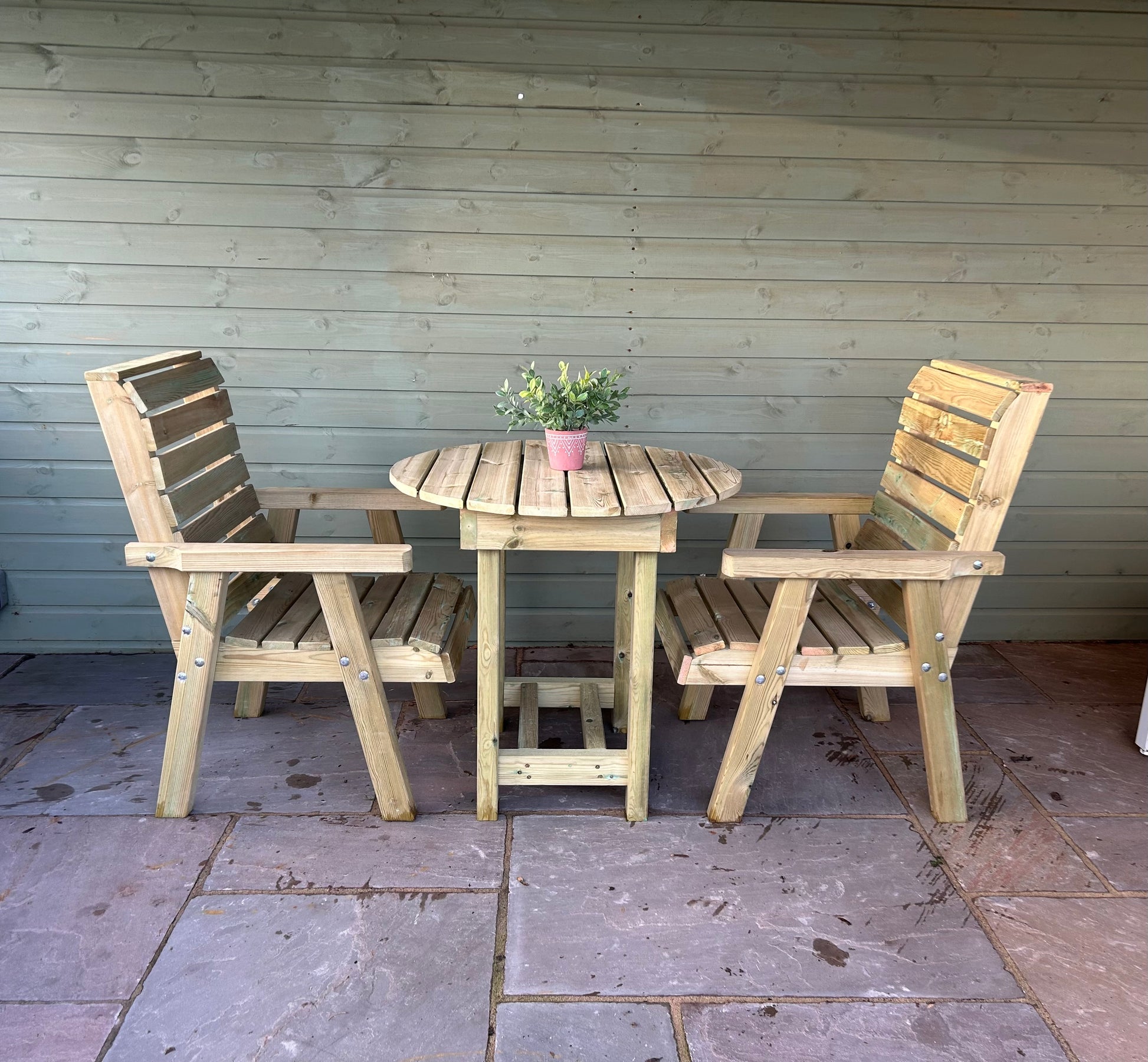 Jasmine Bistro Set – 2 Chairs & 80cm Table