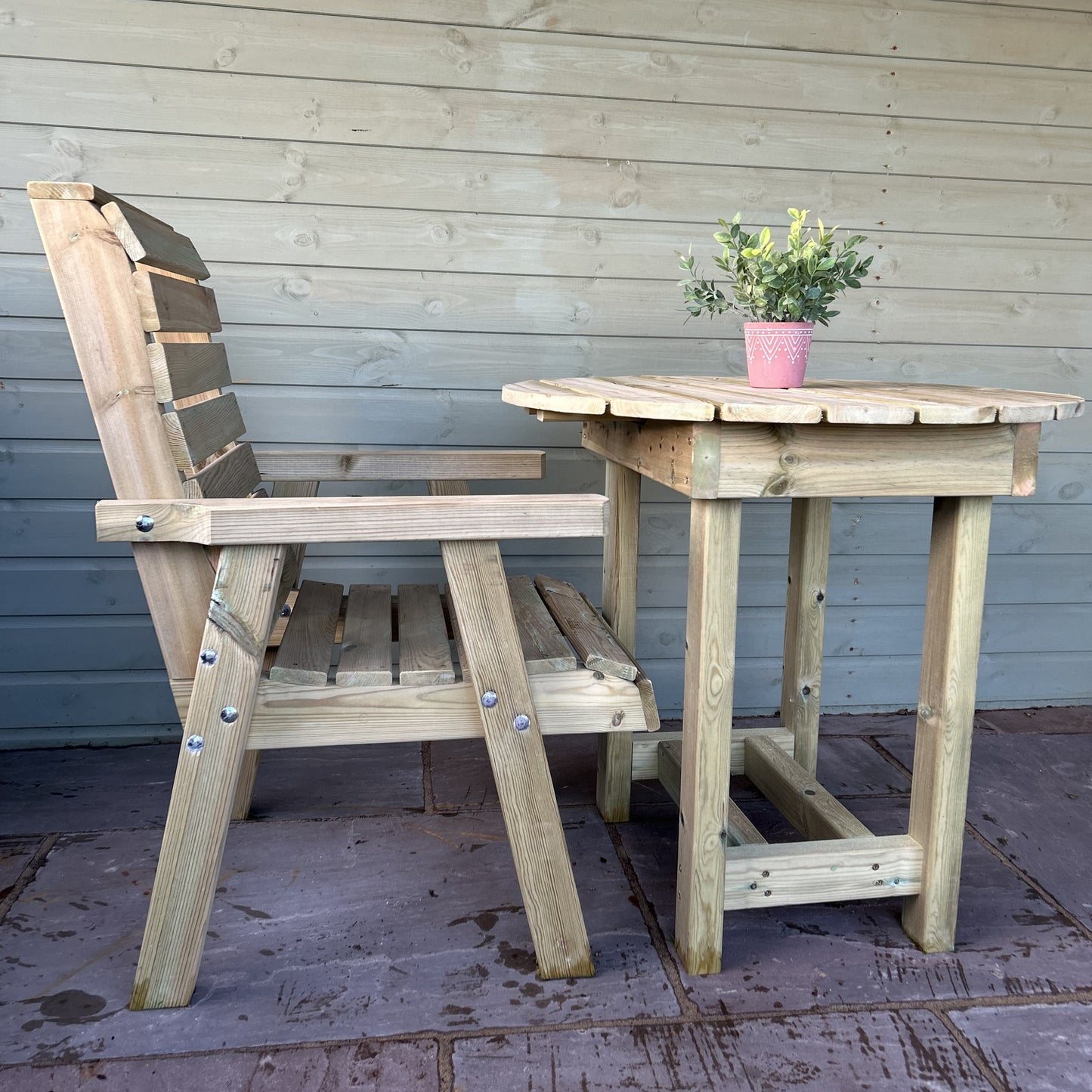 Jasmine Bistro Set – 2 Chairs & 80cm Table