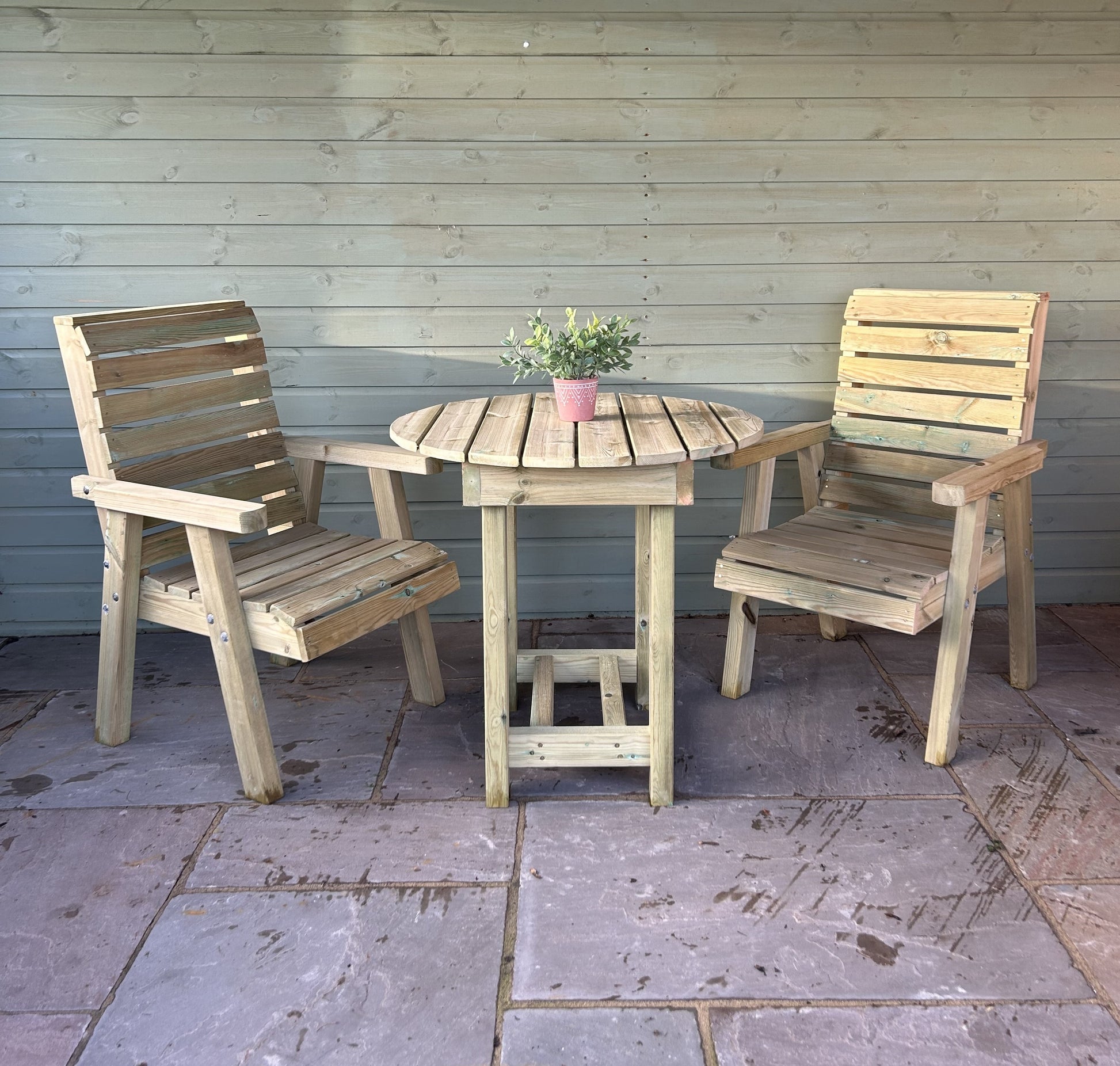 Jasmine Bistro Set – 2 Chairs & 80cm Table