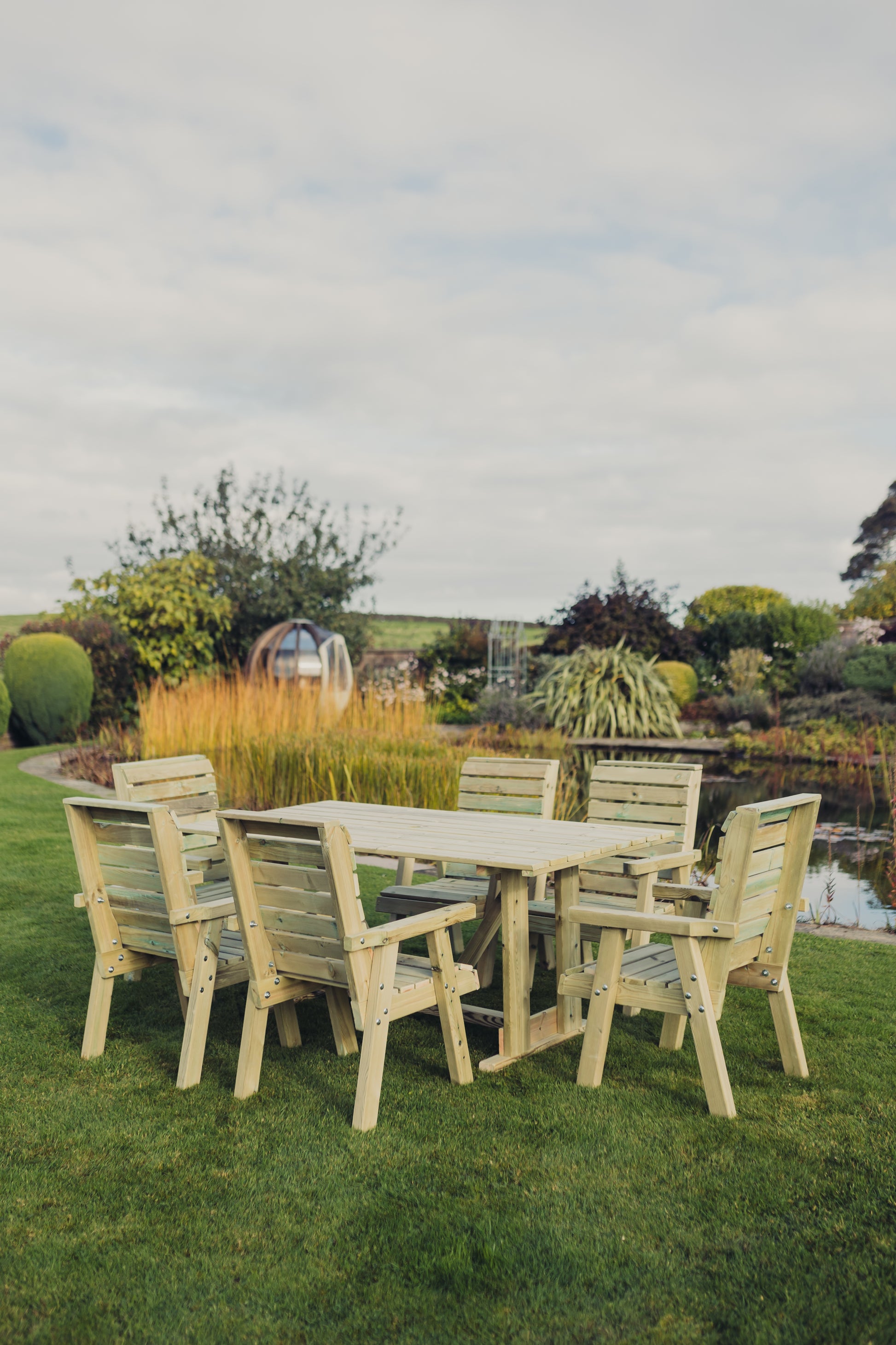 Jasmine Dining Set – 6 Seater with 6 Chairs