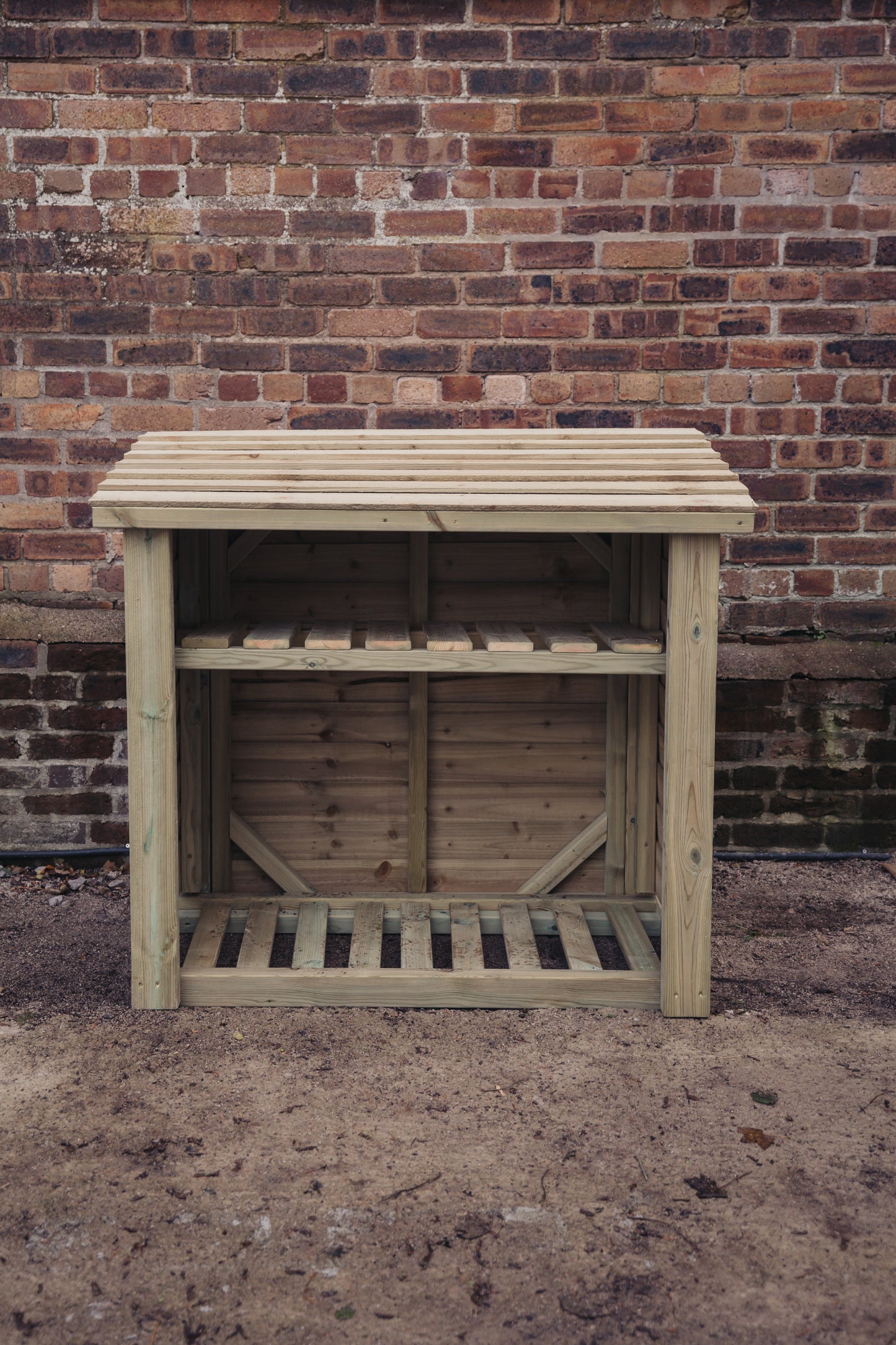 4Ft X 4Ft Log Store With Kindling Shelf