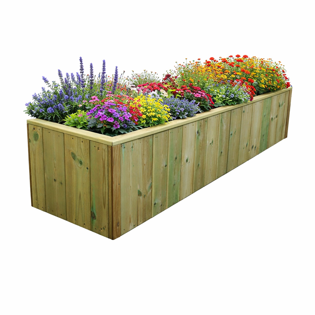 T&G Wooden Planter Trough – 180cm
