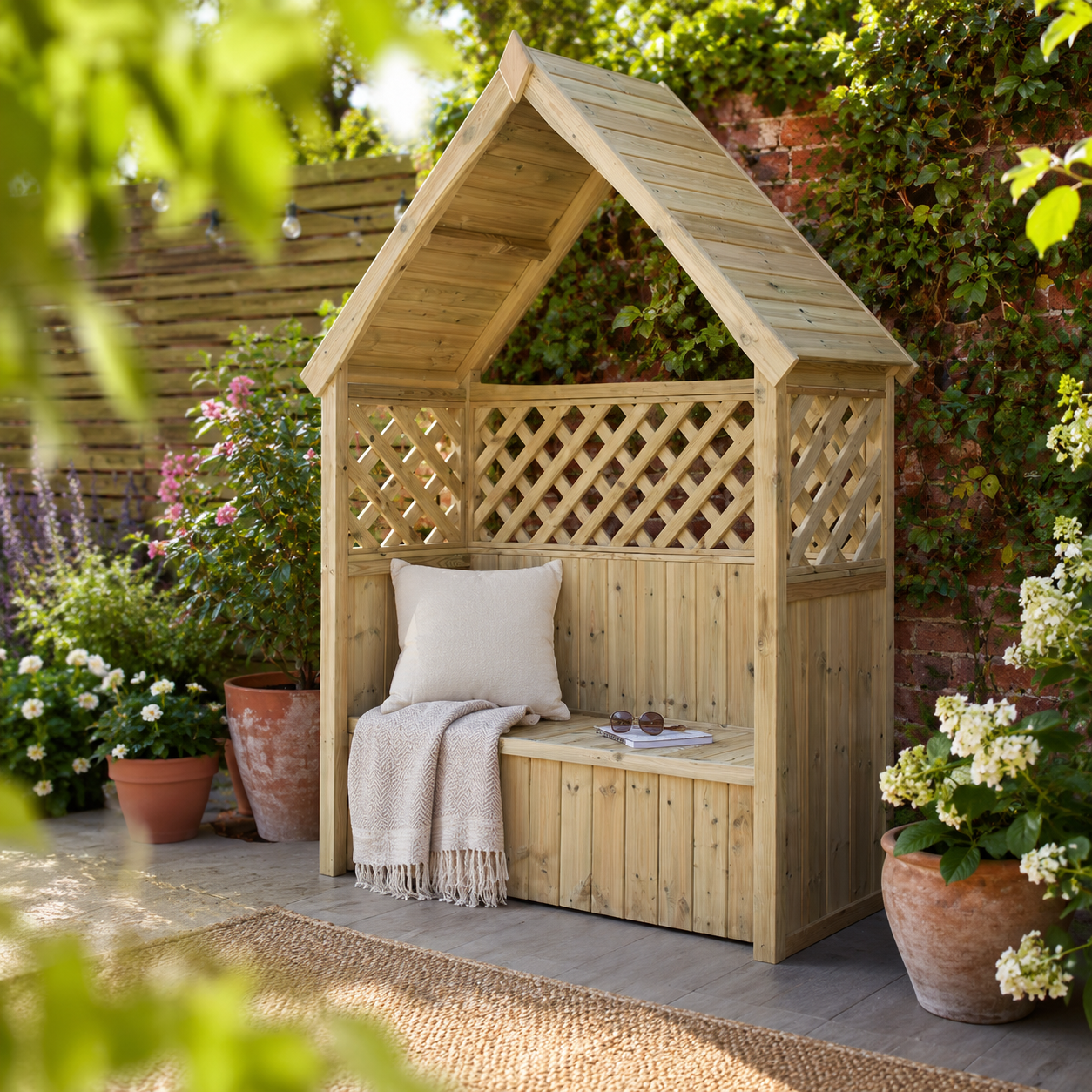 Trellis Storage Arbour – 3 Seater