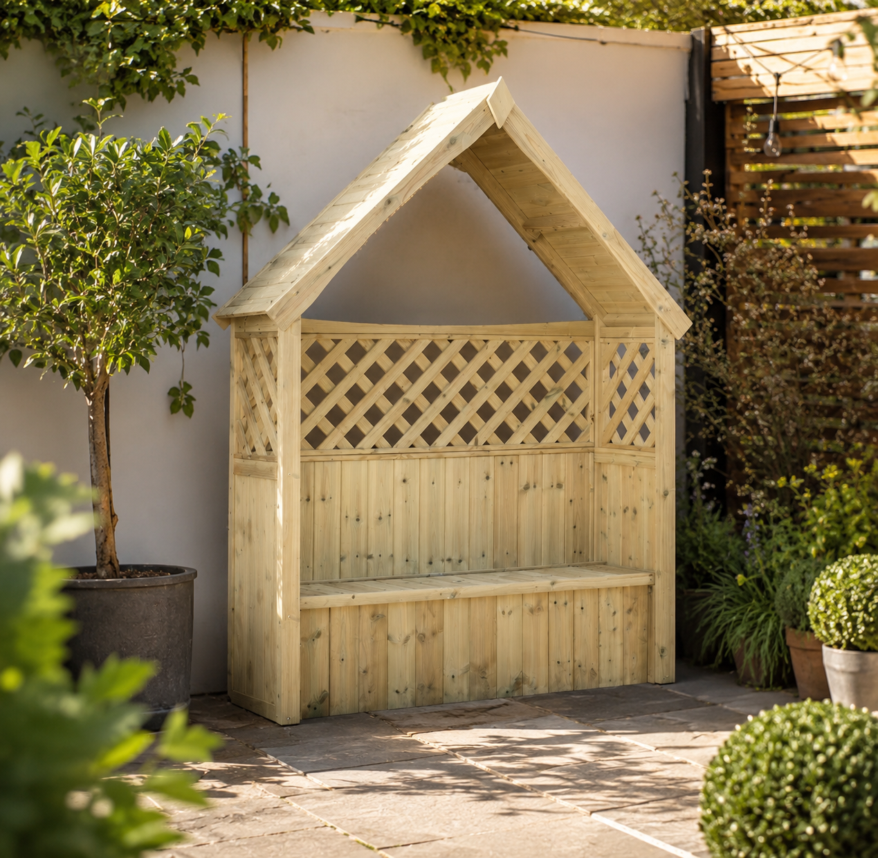 Trellis Storage Arbour – 3 Seater