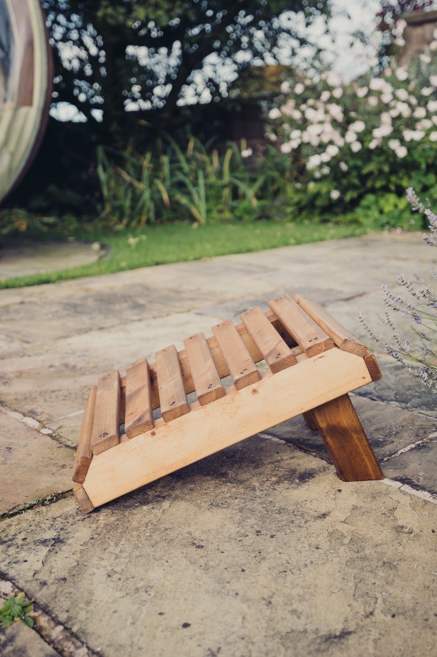Classic Redwood Footstool