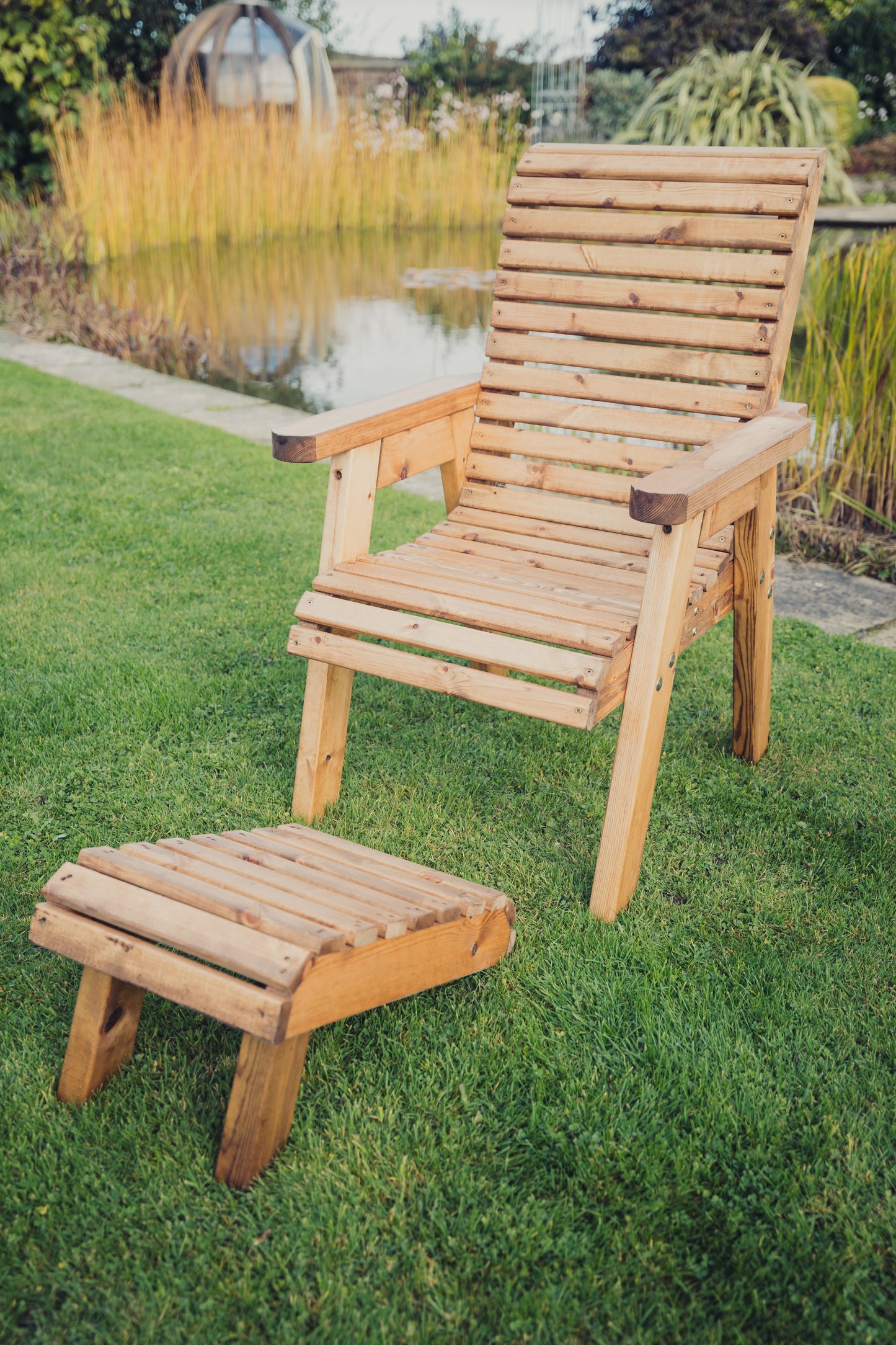 Classic Redwood Footstool
