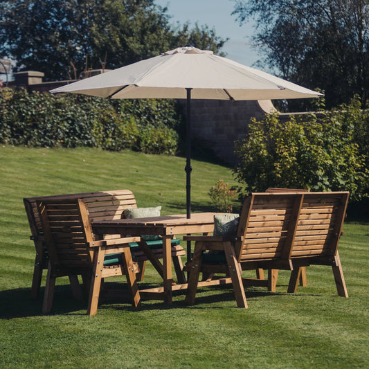 Classic Redwood 10 Seat Set - Benches