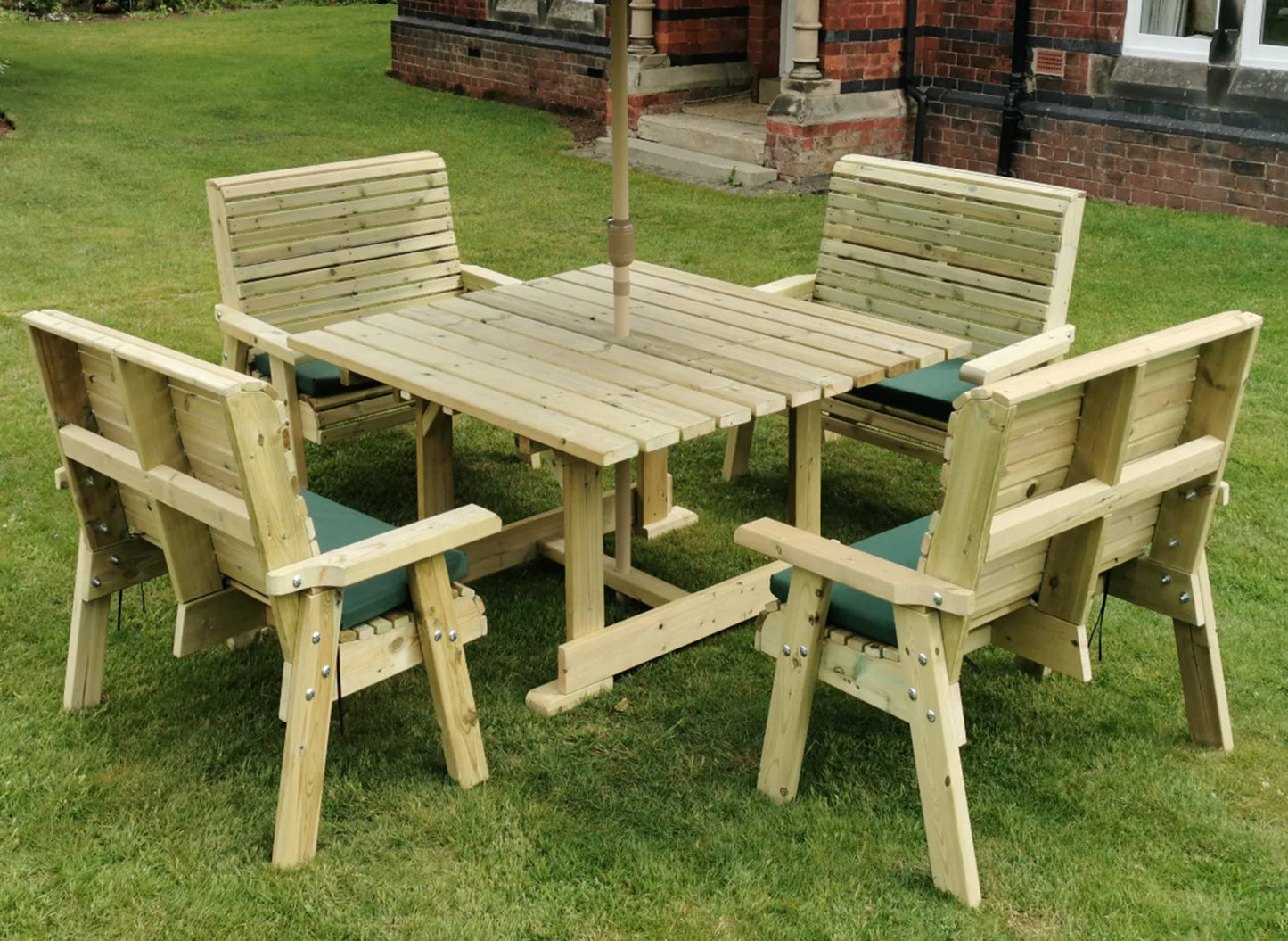 Heritage Tanalised 8 Seater Square Set - Benches