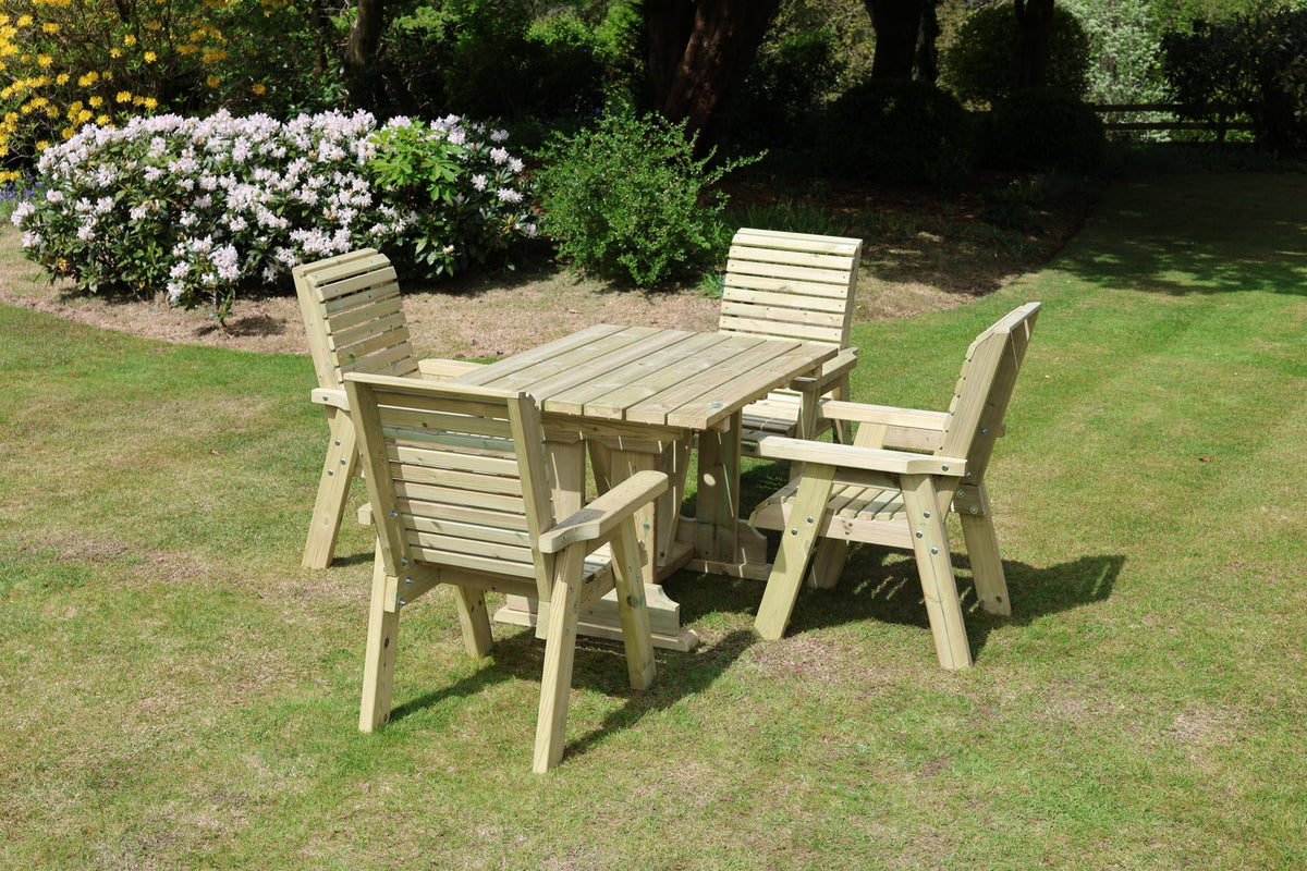 Heritage Tanalised square table set without accessories